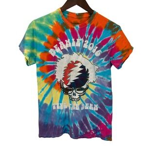 Feel The Bern Bernie Sanders Rainbow Tie Dye Cotton‎ T Shirt Size S/M